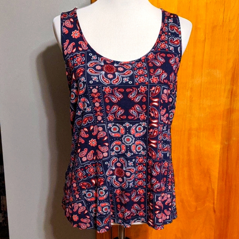 Tank top with lace detail back.